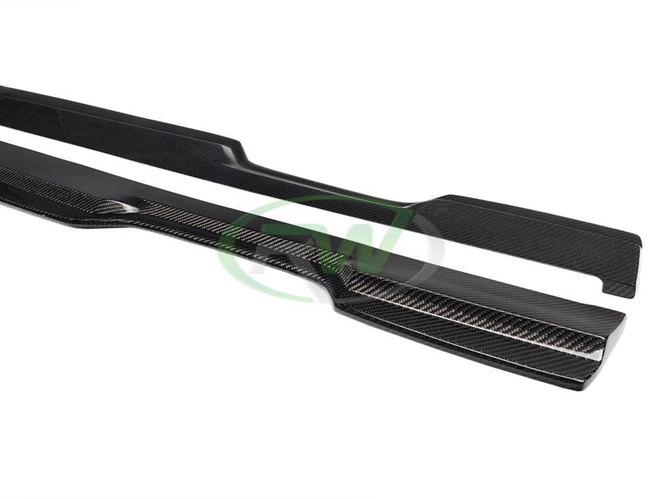 BMW F96 X6M RWS Carbon Fiber Side Skirt Extensions